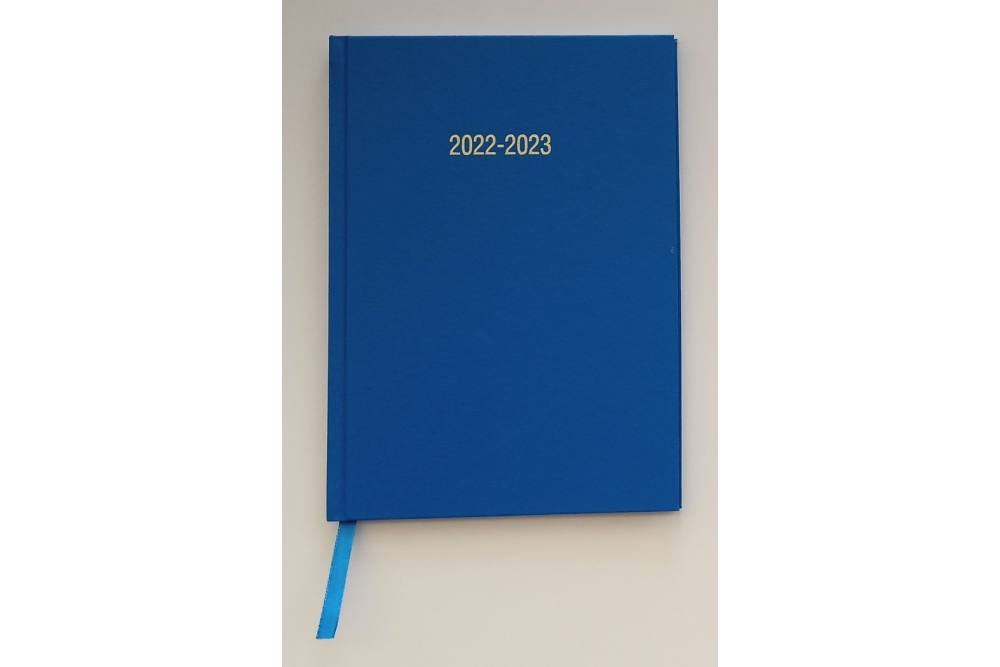 Academic Diary A4 Day/Page Blue 12 Months 2023-2024