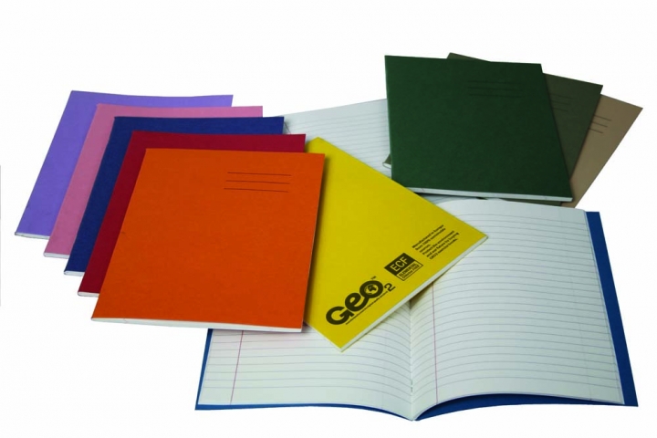 Standard Exercise Books 9 x 764 pages (229 x 178mm) 6mm Feint & Margin Red