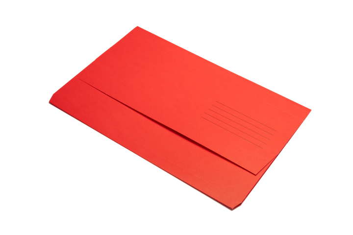 Essentials Document Wallets Foolscap Vibrant Red Pk40