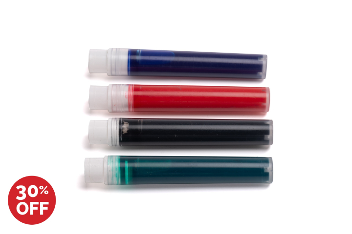 Premium Refillable Whiteboard Marker Replacement Cartridges Assorted Colour Pk12