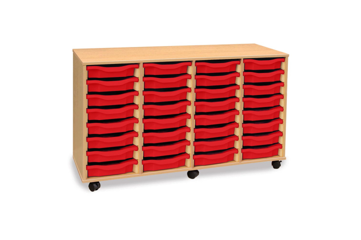 32 Shallow Tray Storage Unit Beech W1358mm x D462mm x H789mm