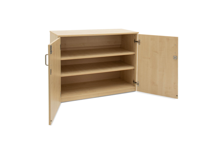 Storage Cupboard Maple with Doors - 2 Adjustable Shelves W1030 x D477 x H768mm