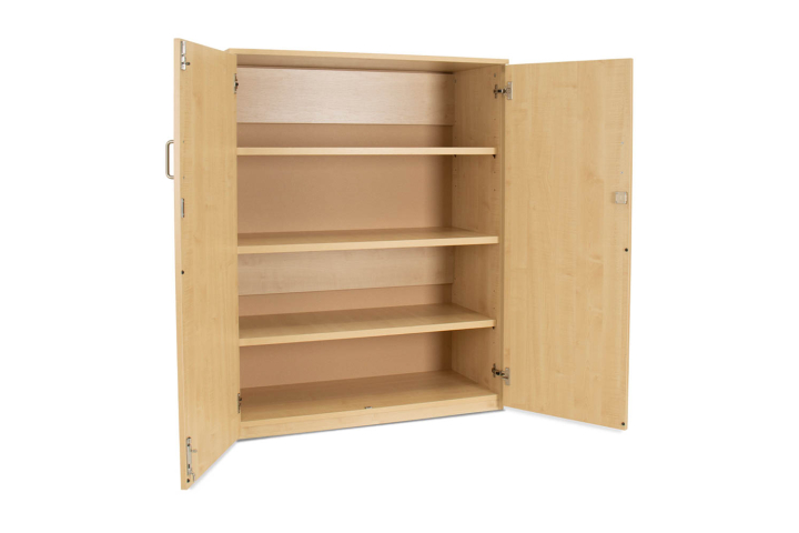 Storage Cupboard Maple with Doors - 2 Adjustable Shelves/1 Fixed Shelf W1030 x D