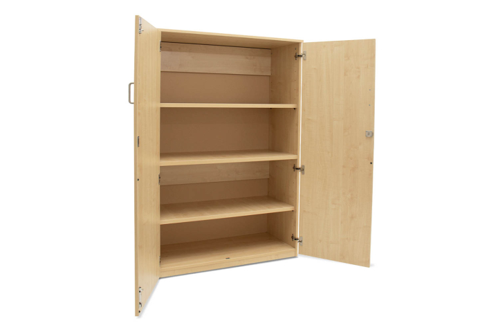 Storage Cupboard Maple with Doors - 2 Adjustable Shelves/1 Fixed Shelf W1030 x D