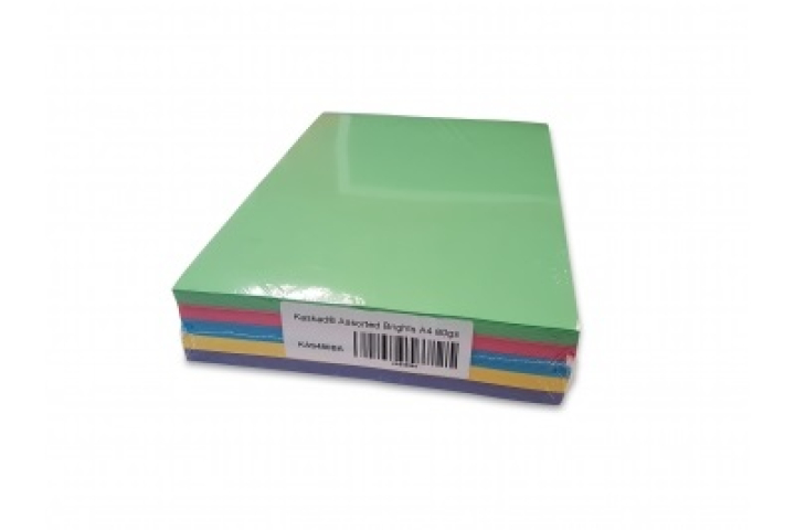 Kaskad® Assorted Brights A4 80gsm Pk 500 PEFC WSL