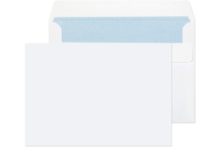 C6 Plain Wallet Self Seal Envelopes White 90G Pk 1000