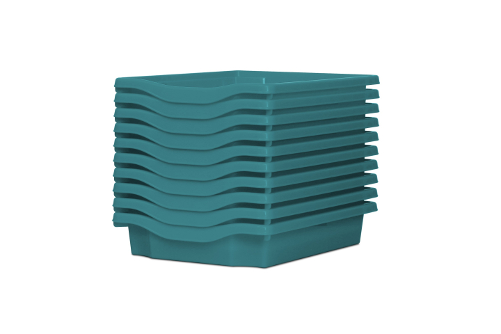 Single Storage Plastic Tray Metal Blue Pk10