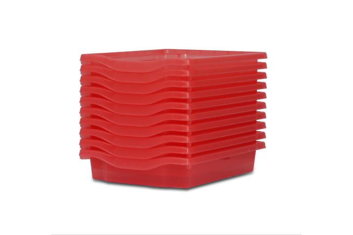 Single Storage Plastic Tray Rose Tint Pk10