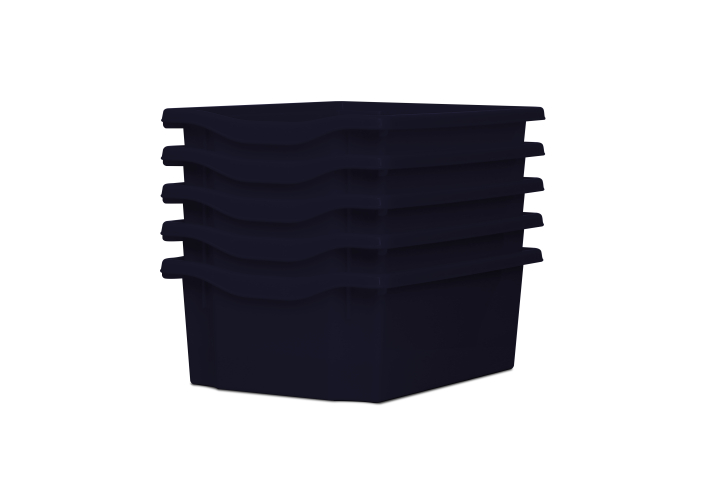 Deep Storage Plastic Tray Dark Blue Pk5