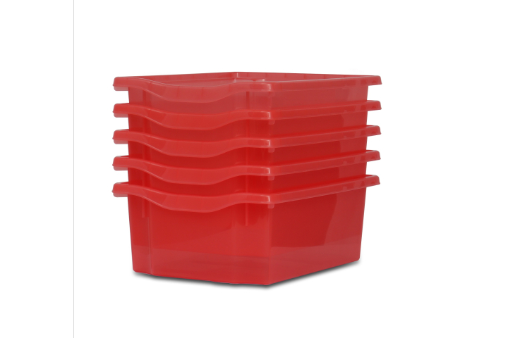 Deep Storage Plastic Tray Rose Tint Pk5