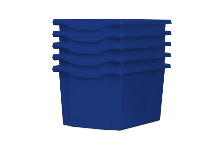 Extra Deep Storage Plastic Tray Blue Pk5