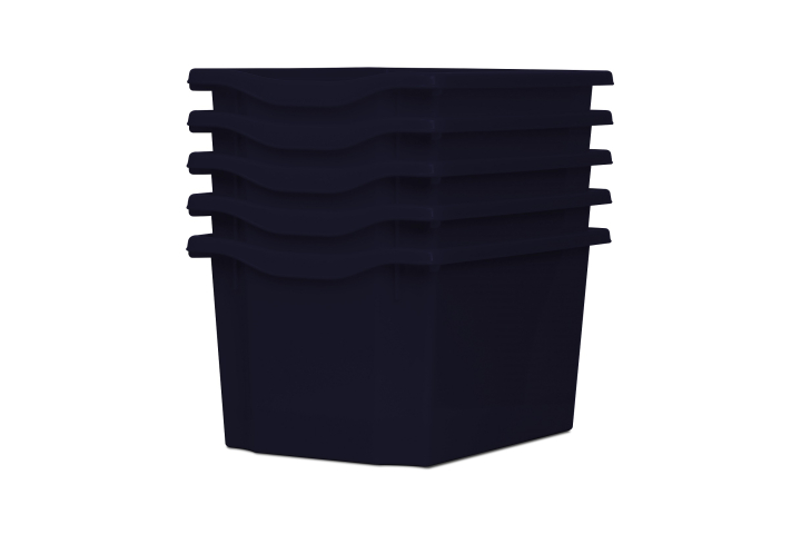 Extra Deep Storage Plastic Tray Dark Blue Pk5