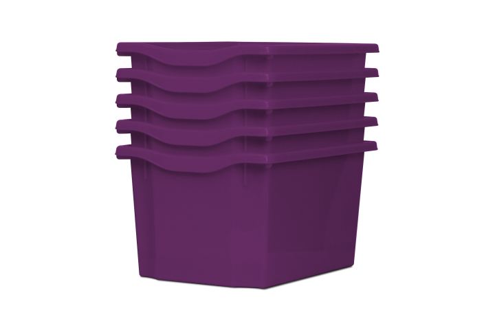 Extra Deep Storage Plastic Tray Purple Pk5