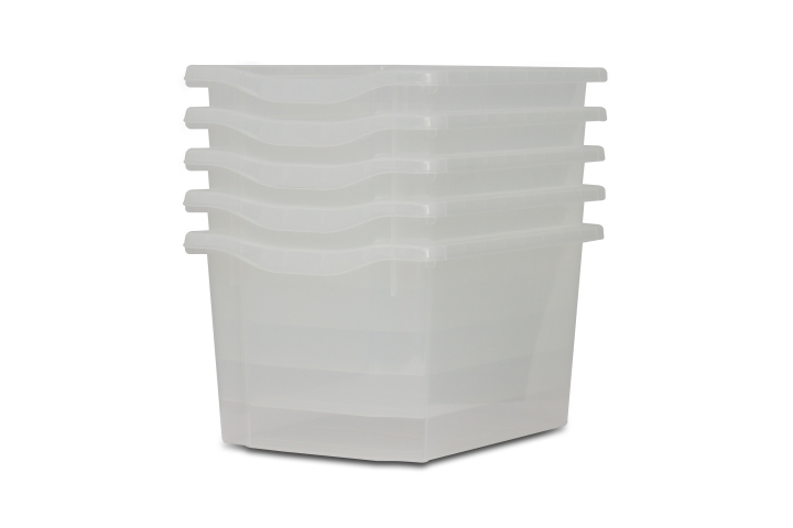 Extra Deep Storage Plastic Tray Translucent Pk5