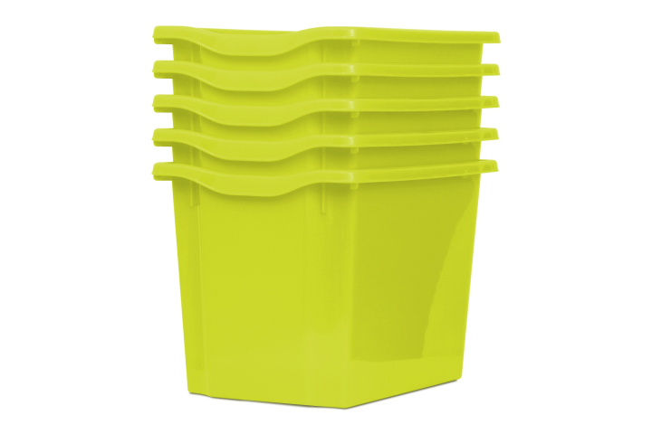 Jumbo Storage Plastic Tray Lime Pk5