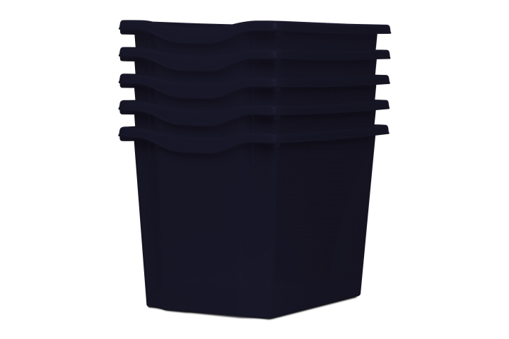 Jumbo Storage Plastic Tray Dark Blue Pk5