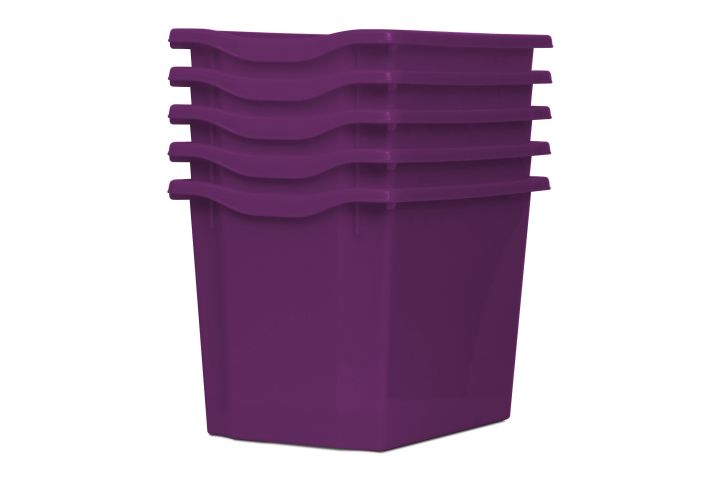 Jumbo Storage Plastic Tray Purple Pk5