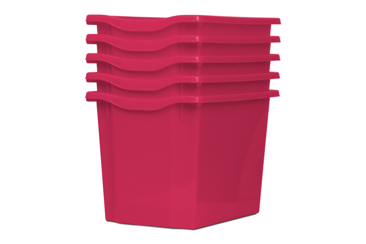 Jumbo Storage Plastic Tray Pink Pk5