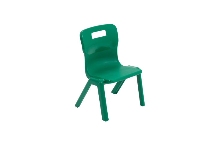 Titan One Piece Chair Green Size 1 - 260mm High Age 3-4 years