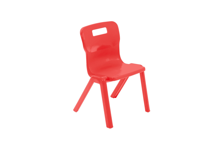 Titan One Piece Chair Red Size 2 - 310mm High Age 4-5 years