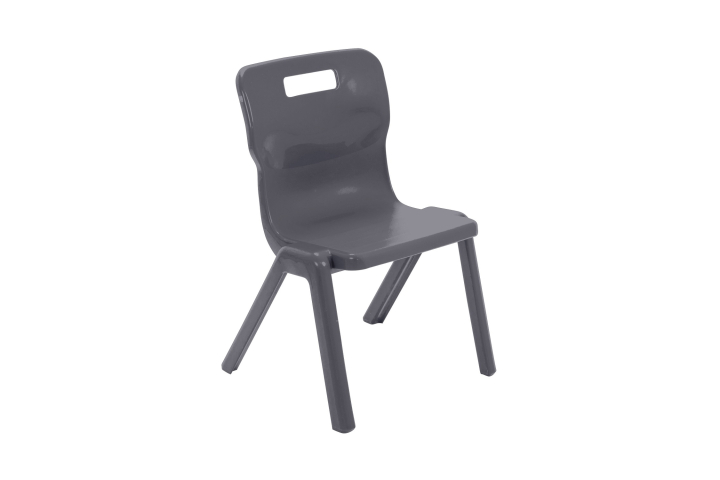 Titan One Piece Chair Charcoal Size 3 - 350mm High 6-7 years