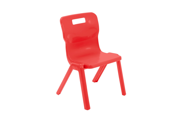 Titan One Piece Chair Red Size 3 - 350mm High 6-7 years