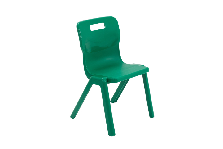 Titan One Piece Chair Green Size 4 - 380mm High 8-10 years