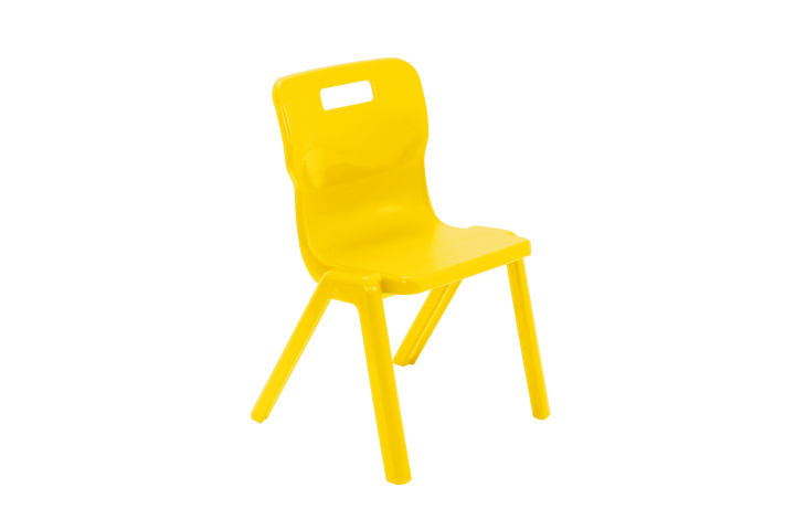 Titan One Piece Chair Yellow Size 4 - 380mm High 8-10 years