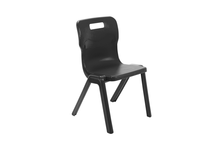 Titan One Piece Chair Black Size 5 - 430mm High 11-13 years