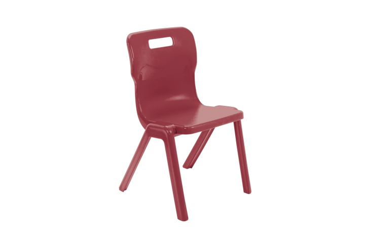 Titan One Piece Chair Burgandy Size 5 - 430mm High 11-13 years