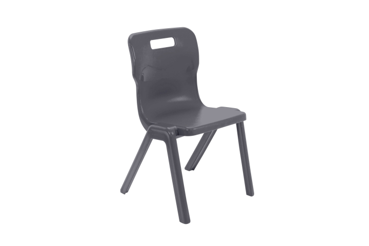 Titan One Piece Chair Charcoal Size 5 - 430mm High 11-13 years