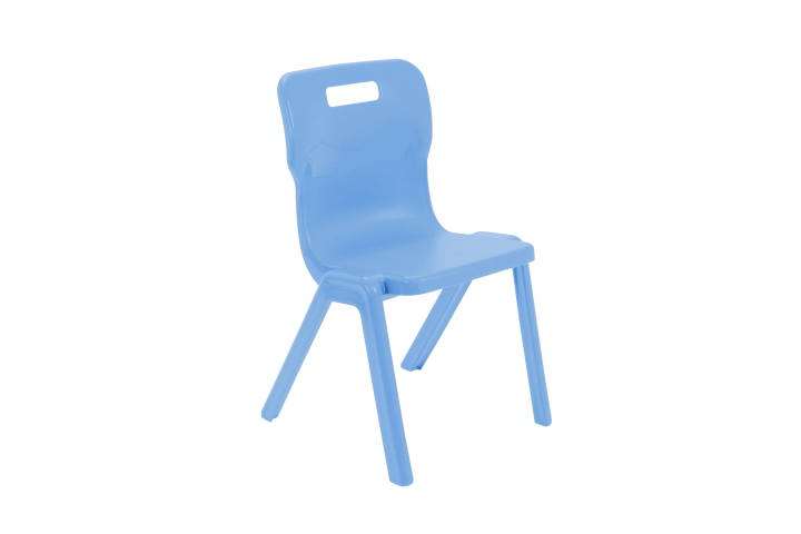 Titan One Piece Chair Sky Blue Size 5 - 430mm High 11-13 years