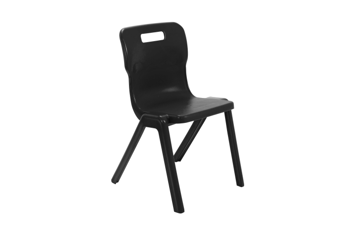 Titan One Piece Chair Black Size 6 - 460mm High 14-18 years