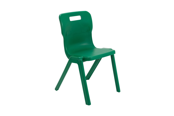 Titan One Piece Chair Green Size 6 - 460mm High 14-18 years