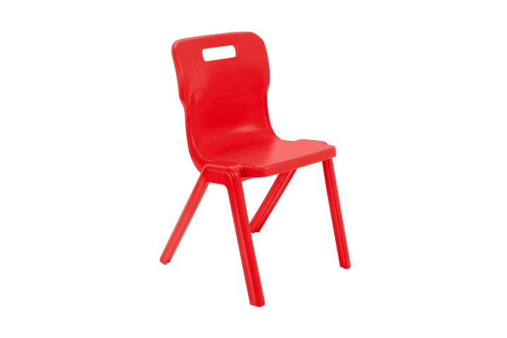 Titan One Piece Chair Red Size 6 - 460mm High 14-18 years