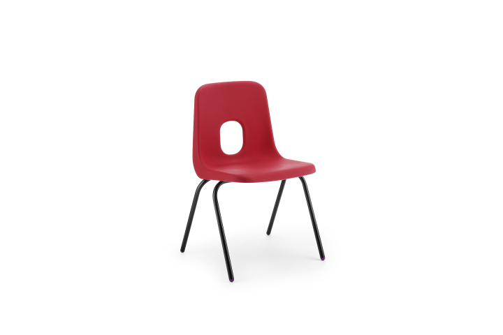 Hille E Series Chair Red Size 2 Black Frame 310mm