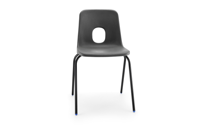 Hille E Series Chair Charcoal Size 1 Black Frame 260mm