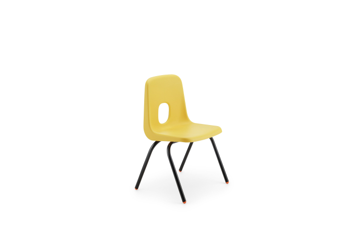 Hille E Series Chair Yellow Size 3 Black Frame 350mm