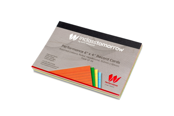 Performance Lined Revision Cards Assorted Colour 48 Head Bound - Pk10 Pads