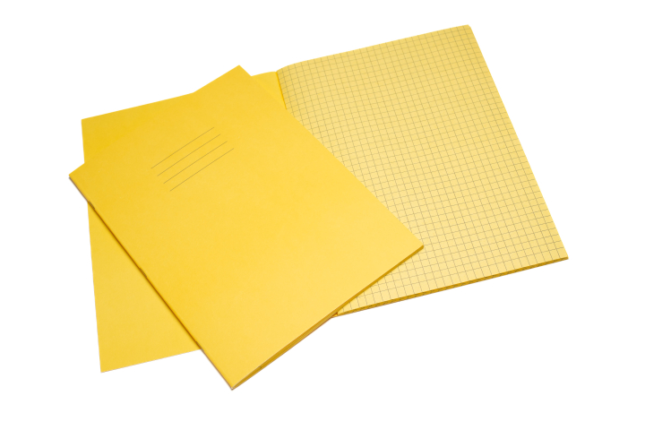 Performance SEN Exercise Books 80 Yellow Pages 7mm Squared Yellow Cover Pk25				