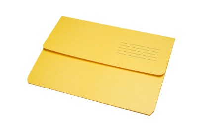 Popular Document Wallets Foolscap 5 Assorted Colours Contains x8 Yellow, Red, Pu 1