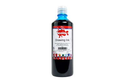 Drawing Ink Bright Blue 500ml Pk 1