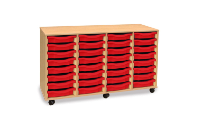 32 Shallow Tray Storage Unit Beech W1358mm x D462mm x H789mm