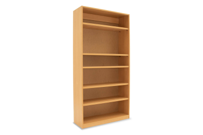 Open Bookcase Beech with 4 Adjustable Shelves/1 Fixed Shelf W900 x D320 x H1800m