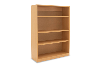 Open Bookcase Beech with 2 Adjustable Shelves/1 Fixed Shelf W900 x D320 x H1250m