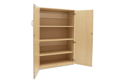 Storage Cupboard Maple with Doors - 2 Adjustable Shelves/1 Fixed Shelf W1030 x D