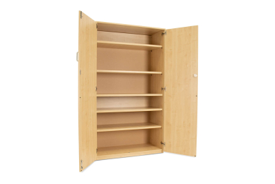 Storage Cupboard Maple with Doors - 4 Adjustable Shelves/1 Fixed Shelf W1030 x D