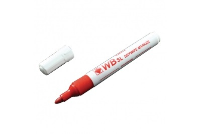 Popular Drywipe Marker Bullet Tip Red Pk 10 WSL