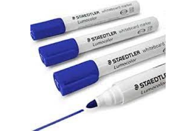 Staedtler Drywipe Marker Bullet Tip Blue Pk10 Refillable WSL