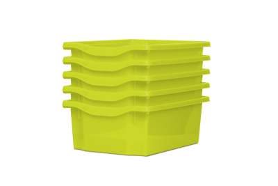 Deep Storage Plastic Tray Lime Pk5